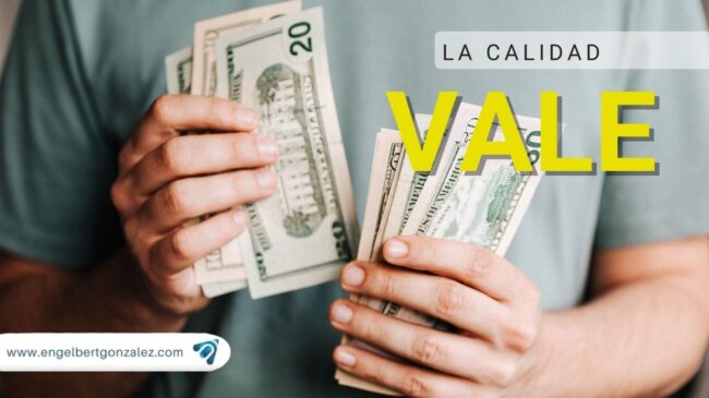 lo mediocre es gratis la calidad se paga coach Engelbert González coaching en Buenos Aires